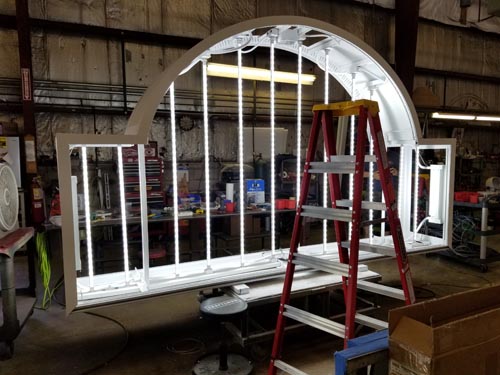 Sign Fabrication - Lighted Metal Sign Frame