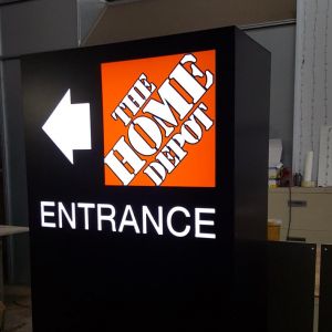 Fabrication of Home Depot Entrance Cabinet Sign