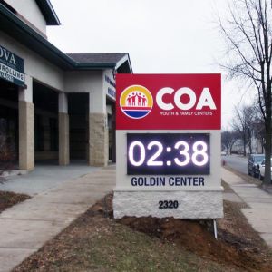 Electronic Message Center for COA Youth Center - Milwaukee, WI